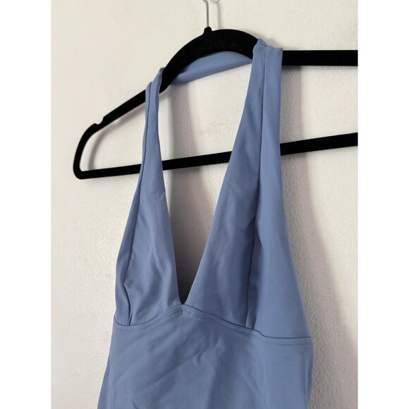 Free People Movement Still Here Halter Basic Top Cami Blue Stretch XS NWT - Picture 7 of 10